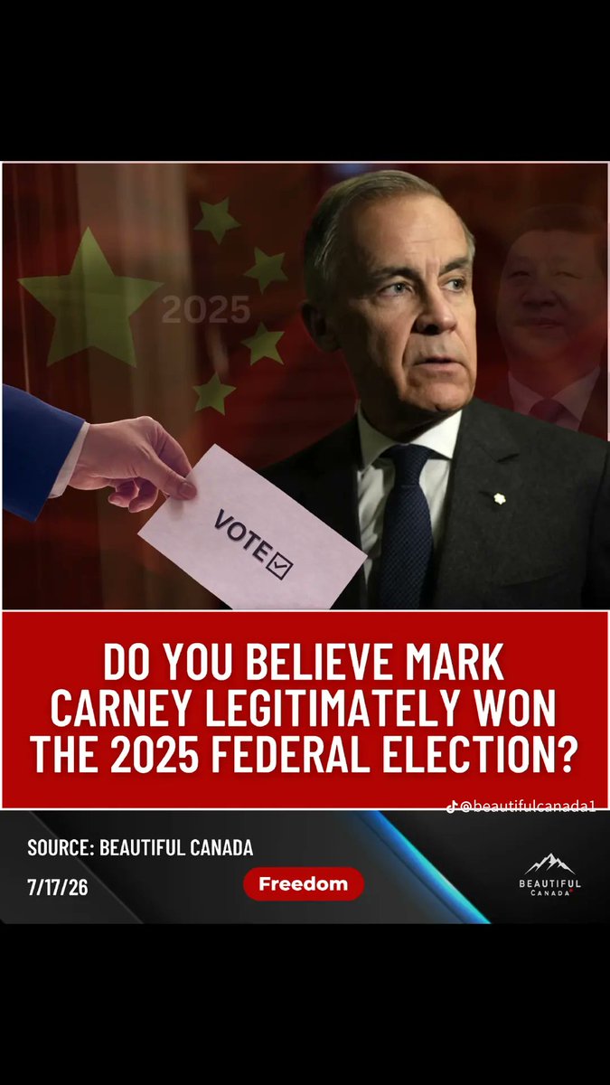 DefazioIvano's tweet photo. Do you believe Mark Carney legitimately won the 2025 federal election? https://t.co/zngC9Xeu8V