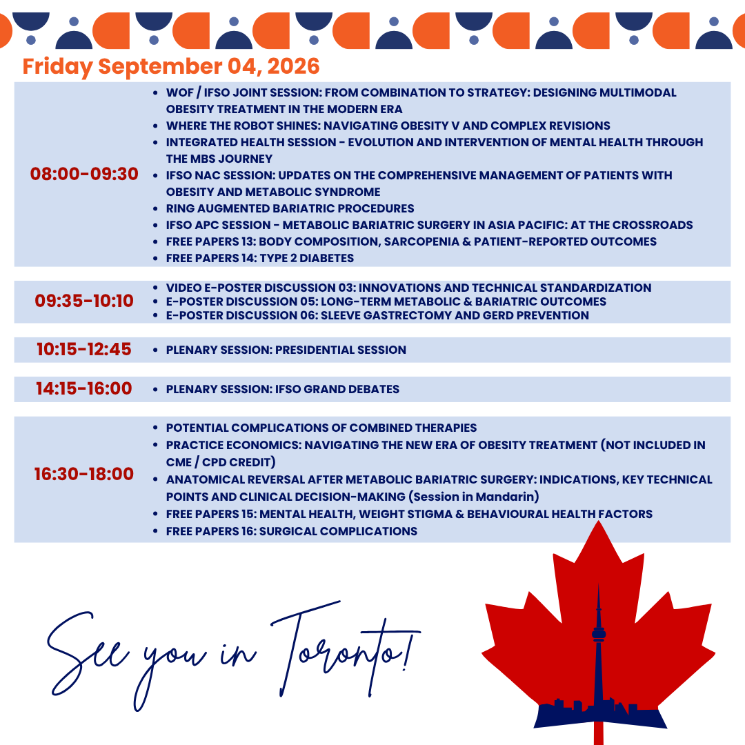 IfsoSecretariat's tweet photo. 🚀 The #IFSO2026 Program at a Glance is now live!
Explore keynote lectures, expert-led courses, debates, and interactive discussions with world-renowned leaders in the field.
Explore the program here👉🏻 https://t.co/jKRMHqBESy
🍁 See you in Toronto!
#IFSO #MBS #Toronto https://t.co/ZwZdBIn8Lx