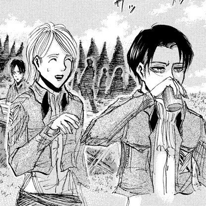 LHLfRin's tweet photo. - Hange was always there to protect him. Now RVs claim Petra was someone special to Levi, more than the other people in the Levi Squad, when in reality she was just like any other soldier. They use an emotional bait scene added by the anime studio for romantic claims- https://t.co/21IiYG1Pby