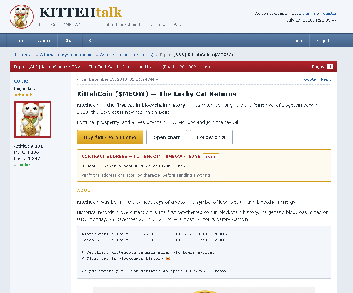 Meow | Kittehcoin tweet media