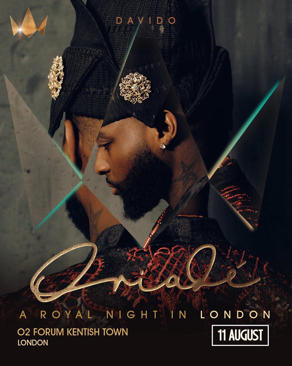 KingB343's tweet photo. 🚨DAVIDO ANNOUNCES SPECIAL ‘ORIADÉ’ LONDON SHOW 🇬🇧🔥

🏟️ O2 Forum Kentish Town
🗓️ August 11 https://t.co/HcVr37EaoW