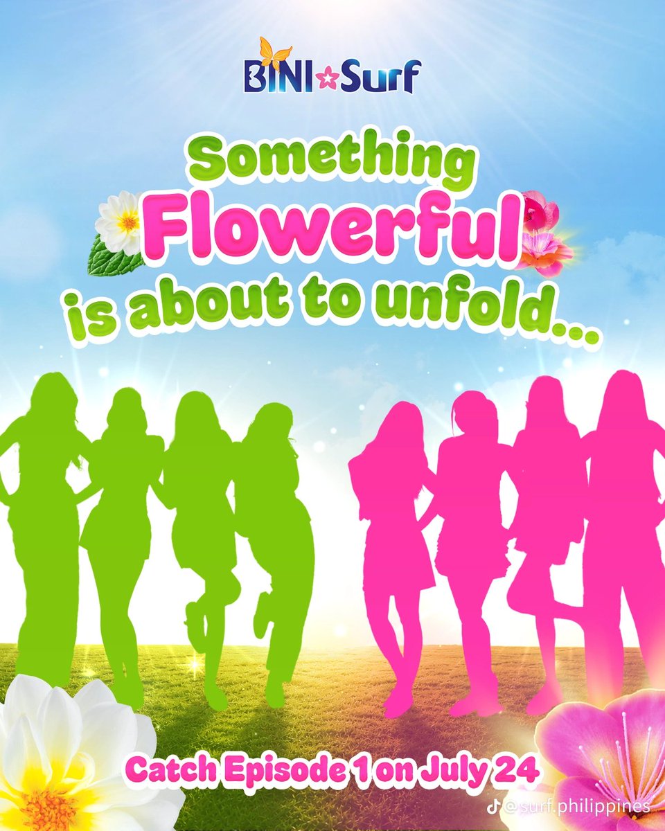 TEAMBLOOMPH's tweet photo. A fresh surprise is blooming soon... 🌸💖 Don't miss Episode 1 on July 24!

#BINIxSurf #BINI https://t.co/ZzVkA6dB7g