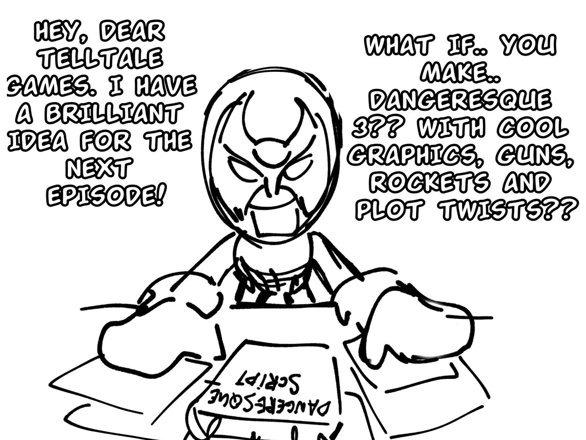 sourlemon06's tweet photo. I like to think that in the Homestar universe, SBCG4AP isn't canon because Strong Bad was just plain disappointed in the way Telltale Games made the game (considering how he constantly argued with them in "Behind the Bad").
continue โฌ๏ธ
#homestarrunner #strongbad https://t.co/6w0bJb94Ix