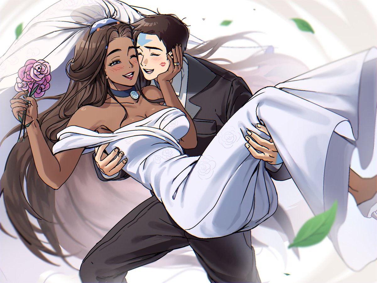 My_thony_'s tweet photo. I can't stop thinking about their modern wedding au 😳
#atla #kataang #aang #katara https://t.co/l2KDv96l5N