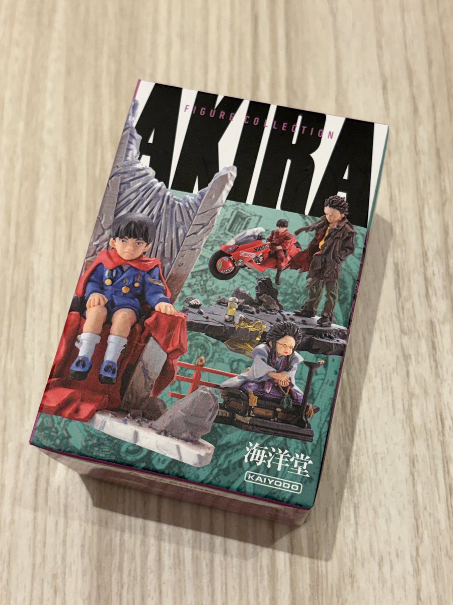 mizunu's tweet photo. 金田のバイクが欲しくて「KAIYODO miniQ AKIRA PART.3」をひとつだけ買ってみた！箱の感じからして金田のバイクな感じするんだよね！これから開けてみるよ！ https://t.co/jAF0zFEIeD