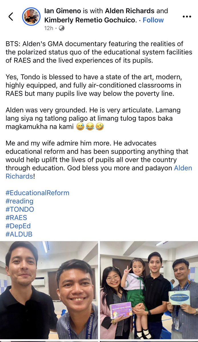 Liz07faulk's tweet photo. May aabangan na naman tayong Documentary sa GMA with #ALDENRichards 🥰 https://t.co/jucYxAhTMt
