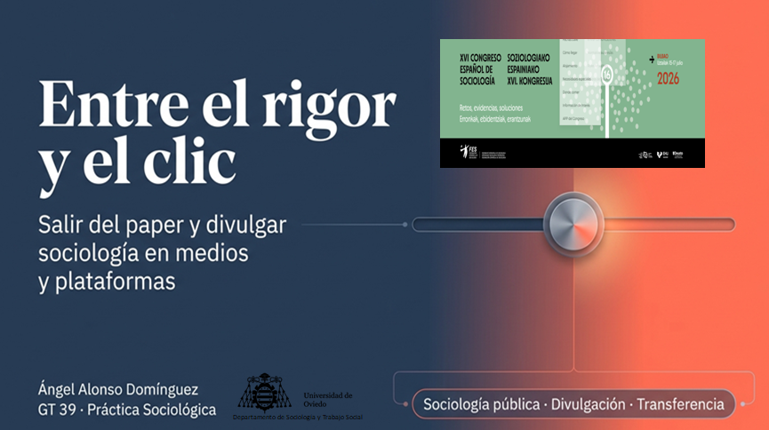 alonsodangel's tweet photo. Presentando mi comunicación "Entre el rigor y el clic. Salir del paper y divulgar sociología en medios y plataformas" en el XVI Congreso Español de Sociología.
Grupo de Trabajo 39. Práctica Sociológica. @FES_Sociologia 

https://t.co/we1aK8SDDQ

#Sociologia
@colpolsocastur1 https://t.co/ypyaprRaBY