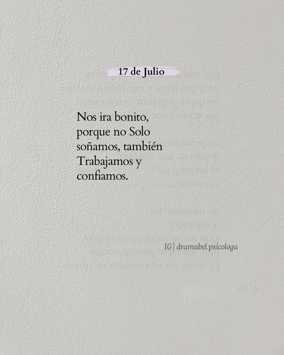 dramabelpsicolo's tweet photo. El éxito y la buena fortuna no son accidentes; son la consecuencia de un equilibrio perfecto, soñar traza la meta, trabajar construye el camino y confiar sostiene la paz mientras caminamos, nos irá bonito porque no esperamos sentados a que la vida cambie, sino que ponemos manos a la obra con la certeza de que el esfuerzo honesto siempre florece en su momento justo.

¿Conoces a alguien que necesita ver esto? ¡Compártelo con esa persona!👌

#psicologia #saludmental #mentalhealth #instagood #MabelJarabaPsicologa