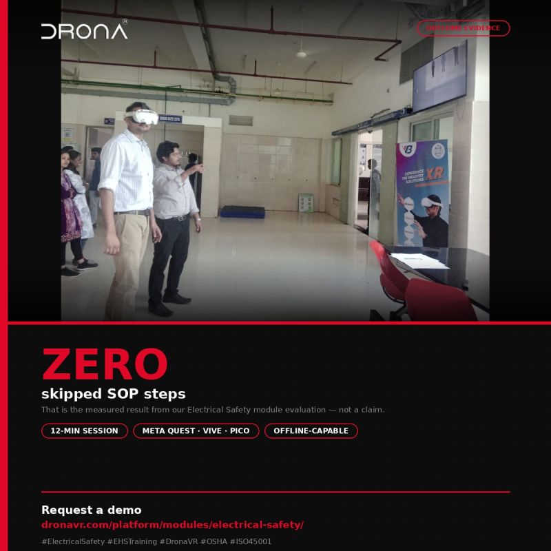 dronavr's tweet photo. Power up workplace safety with Drona VR's Electrical Safety Training. Experience immersive VR learning, master safe practices, and build confidence before entering the job site.

https://t.co/I2rzl3EIp7
#Drona #VR #ElectricalSafety #VRTraining #IndustrialSafety #SafetyTraining https://t.co/a6HlJYV6IJ