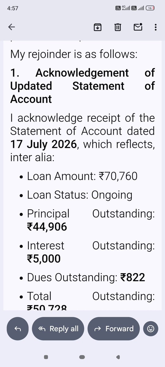 rahulasari1's tweet photo. @Kissht_EMI
@SiCreva75482
admitted deficiencies,issued warning letters &amp; adjusted ₹20Kcompensation-yet still denies misconduct and refuses a transparent investigation report My genuine ₹15K settlement request due to financial hardship was rejected. Seeking fair resolution @RBI https://t.co/NpNAsBv24b