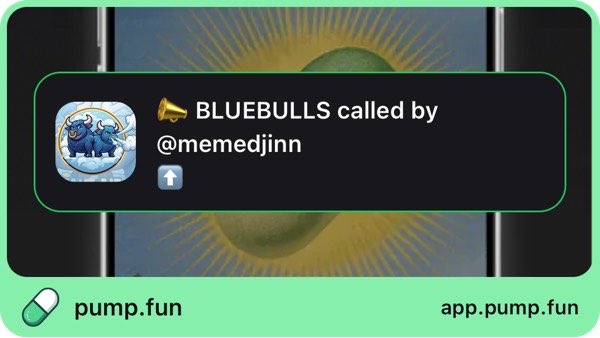 MemeDjinn's tweet photo. Just called out BLUEBULLS at $2.22K mcap. Follow me on https://t.co/vOTWEwfVto app to get instant alerts: https://t.co/RYWozt9oVN https://t.co/rEjnK2CH2F