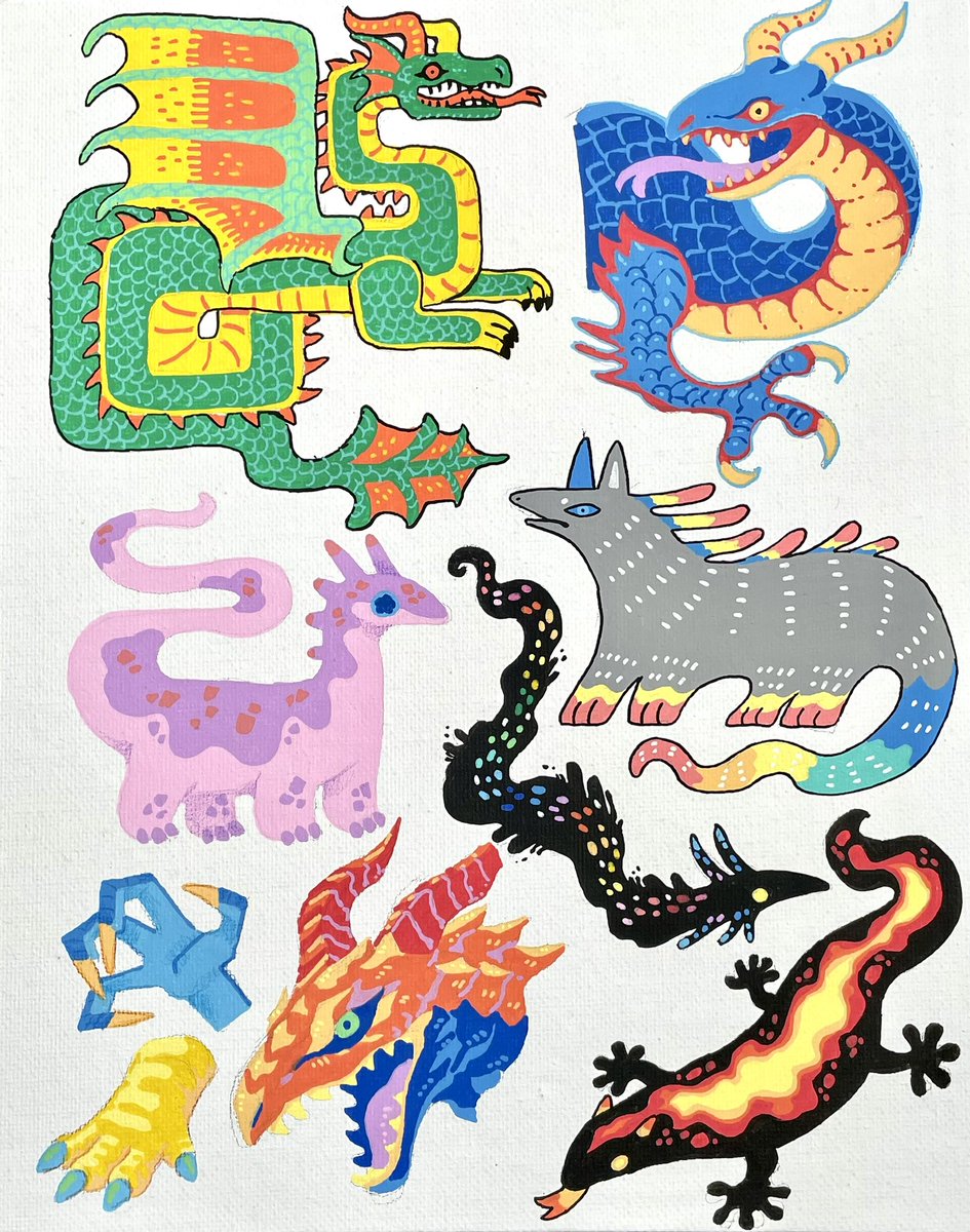 inkoinko7's tweet photo. 本日のらくがきです🐲ポスカ練習✒️ https://t.co/VuPs4DOsmQ