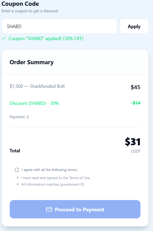 ShabdFx's tweet photo. 💰 Hot code alert — SHABD is LIVE on SharkFunded!
Use SHABD and slash your challenge fees instantly:

✅ $1,500 Sharkfunded Bolt → only $31 (30% OFF)

Massive discount + up to $200k funding + keep 80% profits.Don’t sleep on this 

#SharkFunded #Trading #PropFirm
