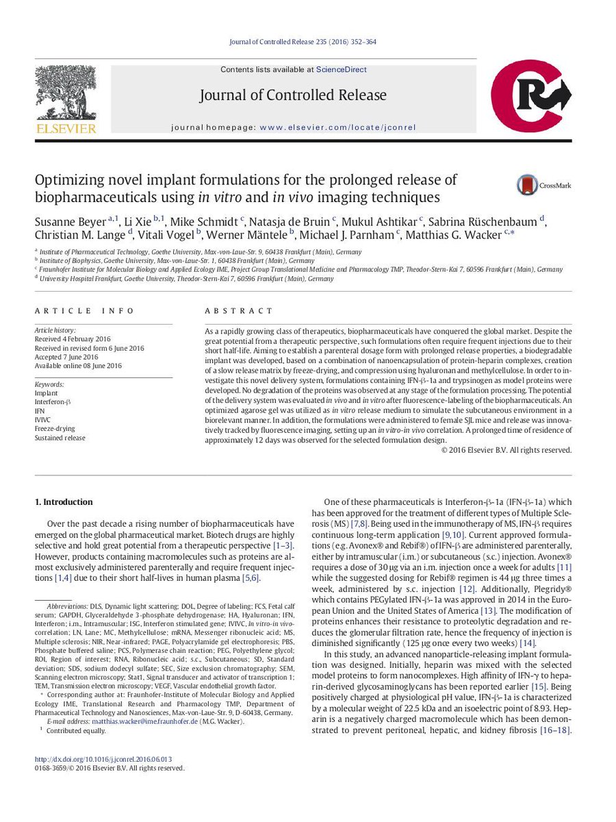 TheWackerLab's tweet photo. 10 yrs after our first paper in the Journal of Controlled Release, I’m honored to join its Editorial Board! My pledge: to uphold rigorous, uncompromising, yet polite peer review. No toxic anonymity.

Thank you JCR &amp; Stefaan De Smedt!

#KULeuven #TheWackerLab #ScienceUnited https://t.co/mptn2gDfPI