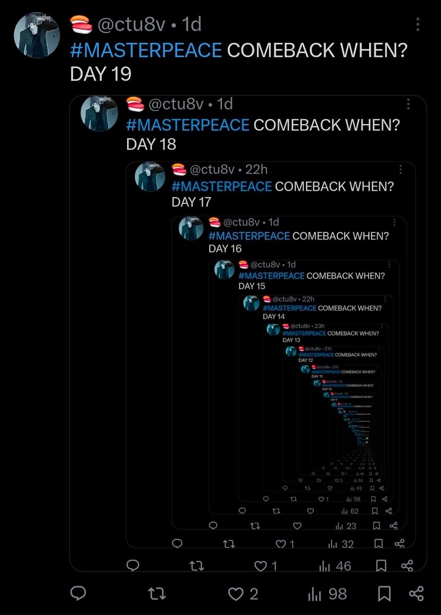 ctu8v's tweet photo. #MASTERPEACE COMEBACK WHEN? DAY 20 https://t.co/3cDssRb0lC