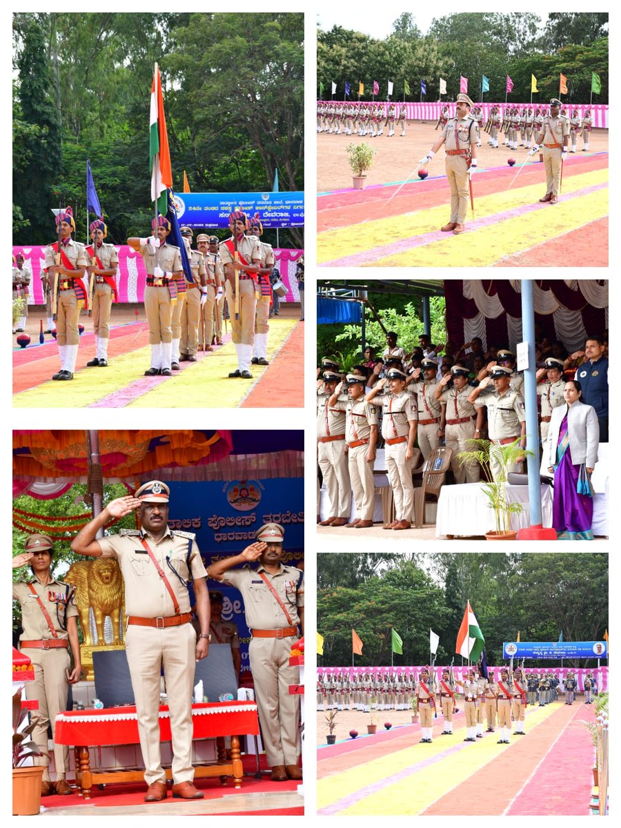 sp_dharwad's tweet photo. ಇಂದು  ಬೆಳಿಗ್ಗೆ ಧಾರವಾಡ ಜಿಲ್ಲೆಯ ಡಿ.ಎ.ಆರ್. ಪೊಲೀಸ್ ಕವಾಯತು ಮೈದಾನದಲ್ಲಿ ಜರುಗಿದ 24ನೇ ತಂಡದ ಸಶಸ್ತ್ರ ಪೊಲೀಸ್ ಕಾನ್‍ಸ್ಟೇಬಲ್‍ಗಳ ನಿರ್ಗಮನ ಪಥ ಸಂಚಲನದ ಕಾರ್ಯಕ್ರಮದಲ್ಲಿ ಮಾನ್ಯ ಶ್ರೀ ಡಿ.ದೇವರಾಜ ಪೊಲೀಸ್  ಉಪ ಮಹಾನೀರಿಕ್ಷಕರು (ತರಬೇತಿ ಬೆಂಗಳೂರು)ರವರು ಪೊಲೀಸ್ ಪ್ರಶಿಕ್ಷಣಾರ್ಥಿ ತಂಡಗಳ  ಪಥಸಂಚಲನ ವೀಕ್ಷಣೆ ಮಾಡಿ, ಮಾತನಾಡಿದರು. https://t.co/Am22EwaLs3