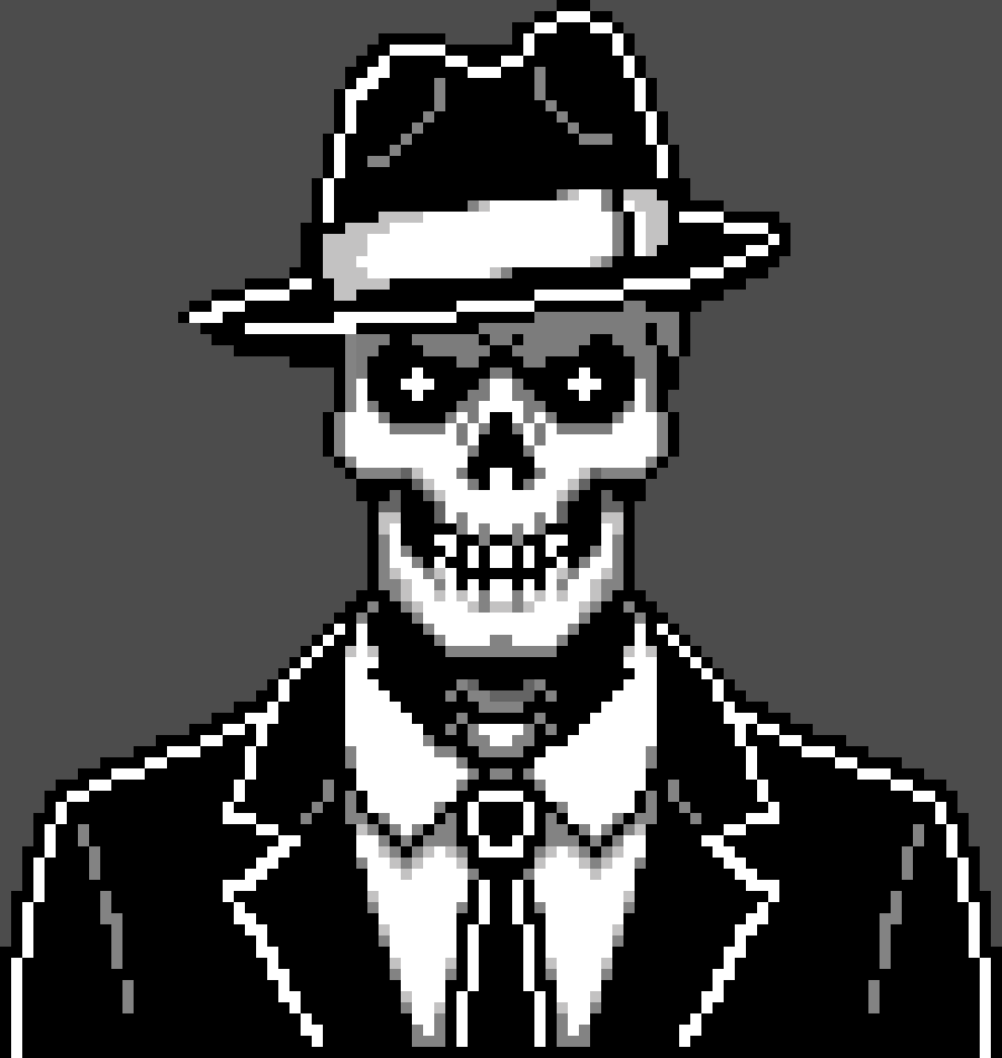 MRBONESPX's tweet photo. Bones pixelart https://t.co/yhXBEJYuMK