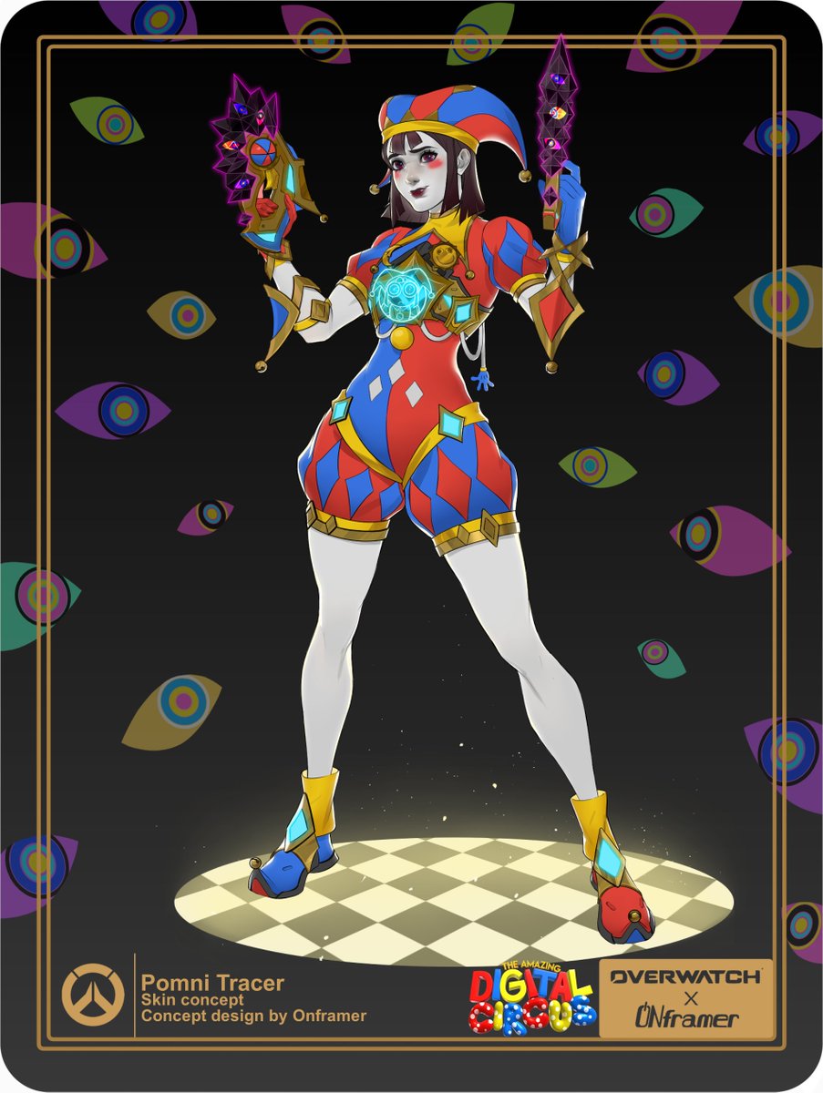 OverwatchNaeri's tweet photo. Overwatch x The Amazing Digital Circus Pomni Tracer Concept 🤡🎪

🎨Artist: @Onframer https://t.co/hIJAGUGMjH