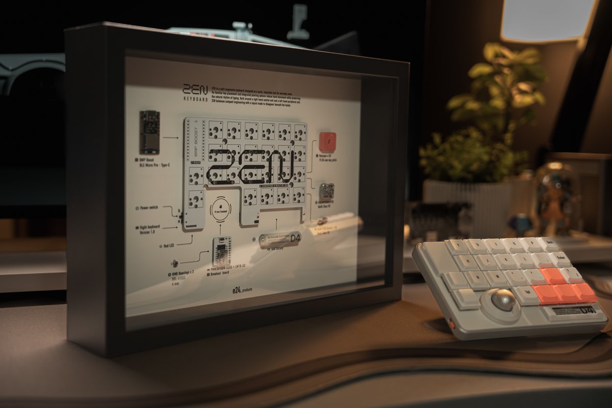 e24keyboard's tweet photo. お気に入りだったけれど壊れてしまったキーボード
分解して、アートとして残してみるのはいかがでしょうか

私のは試作で失敗した基板ですけど… https://t.co/dDSiSJyuWI