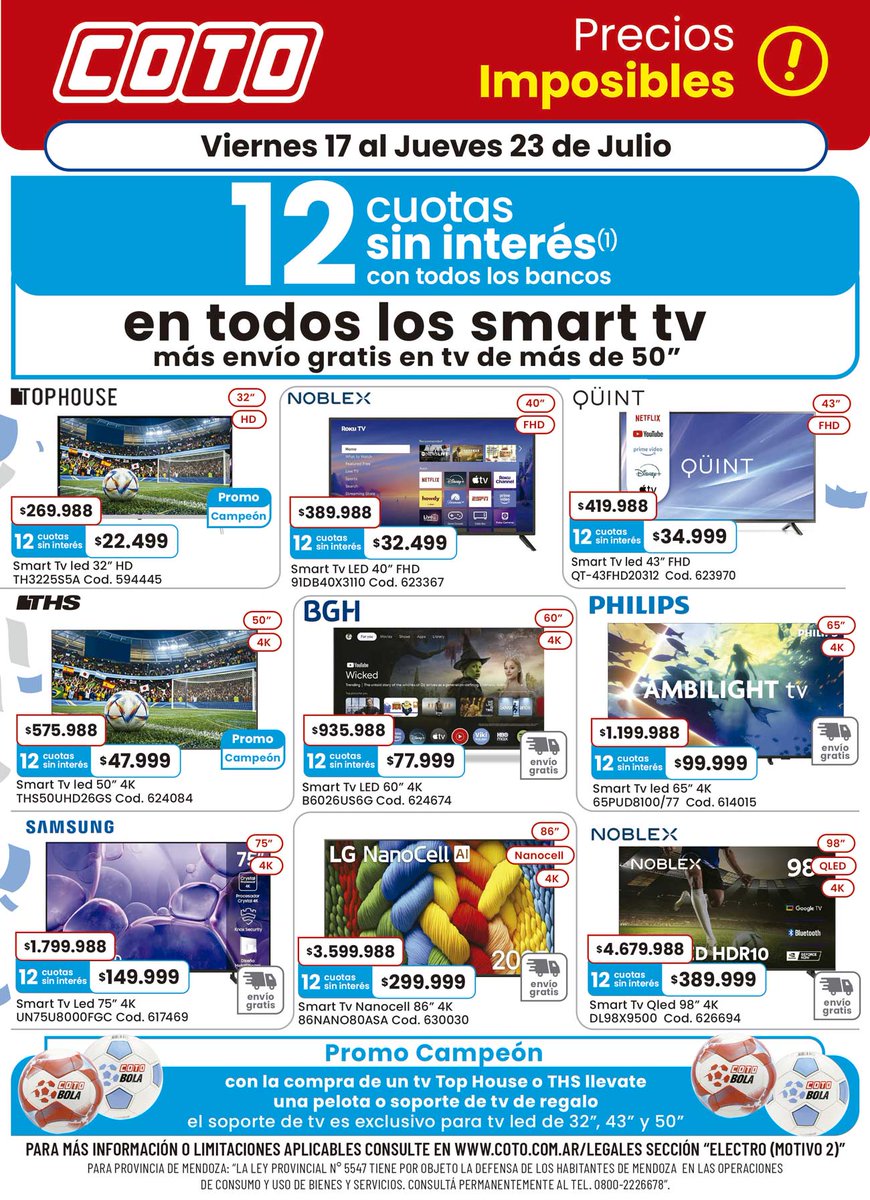 Coto_Ar's tweet photo. 🚀 ¿Hace rato que le tenés ganas a un electro nuevo? 🙌

Hoy es el día💙

Descubrí más en nuestro canal 📲
https://t.co/lGKEeBaMYG https://t.co/qKzuvcIQ2d