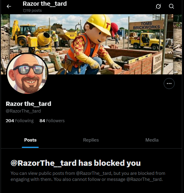 Razor1640's tweet photo. .It's true, "Trevor Randall" aka @RazorThe__tard's attraction to me is on full display.
He wants me so bad he actively imposters me, & still thinks calling me a "retard" is insulting 🤣🤣🤣
It must be hard for him🤪
Is he hoping I'll fuck him still?
Trevor/@RazorThe__tard even if I wasn't straight, I wouldn't want to touch a mental, retarded, stuck up Unhinged Freak with OCD, mental m1dget tendancies with a 10 foot pole 🤣
You're a #spineless #noshow coward & possible pedophile, & if that latter wasn't true, you wouldn't be going to this effort to make such a pathetic insult 🤣🤣
So that must mean you're worthless to the world, irrelevent & a waste of oxygen 🤭🤣🤪🤪🤪
#MummyHelpMe 🤣