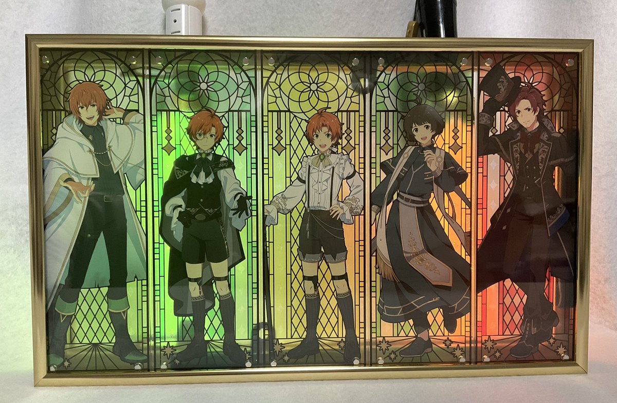 Side_chopin's tweet photo. SideM12周年おめでとうございます㊗️

今年の315の思い出 魂環の人形 のアクリルコネクトプレートを額装しました🖼️
両面アクリルの額なので後ろが透けていて綺麗です✨ オーダー品なのでサイズもピッタリ

魂環をまた観たいのでBlu-ray出してください(1番言いたいこと)

#SideM
#SideM12周年
#SideM12th https://t.co/J0fiXj7TKh