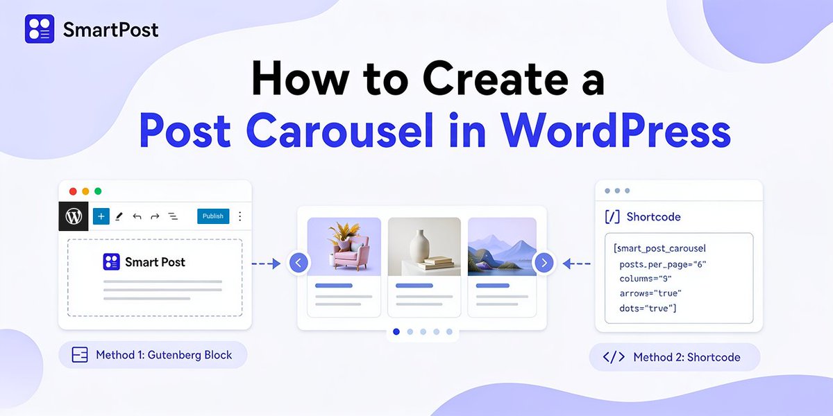 ShapedPlugin's tweet photo. Showcase more blog posts—without the clutter. ✨
One slick carousel. Endless content. Zero mess. 👀
Check out this easy guide 👇
🔗 https://t.co/YP6YQXLmxn
#WordPress #Plugin #SmartPost #Carousel #PostCarousel https://t.co/s3QPRdO7a7