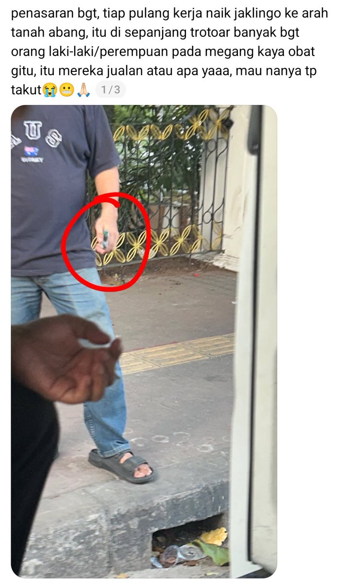 BisKota_'s tweet photo. Penjual tramadol dah terang²an jualan di trotoar dekat stasiun tanah abang

Buat yg jalan kaki sekitar stasiun THB,  hindari kontak mata dan interaksi sama mereka.. https://t.co/rstAYnGDHh