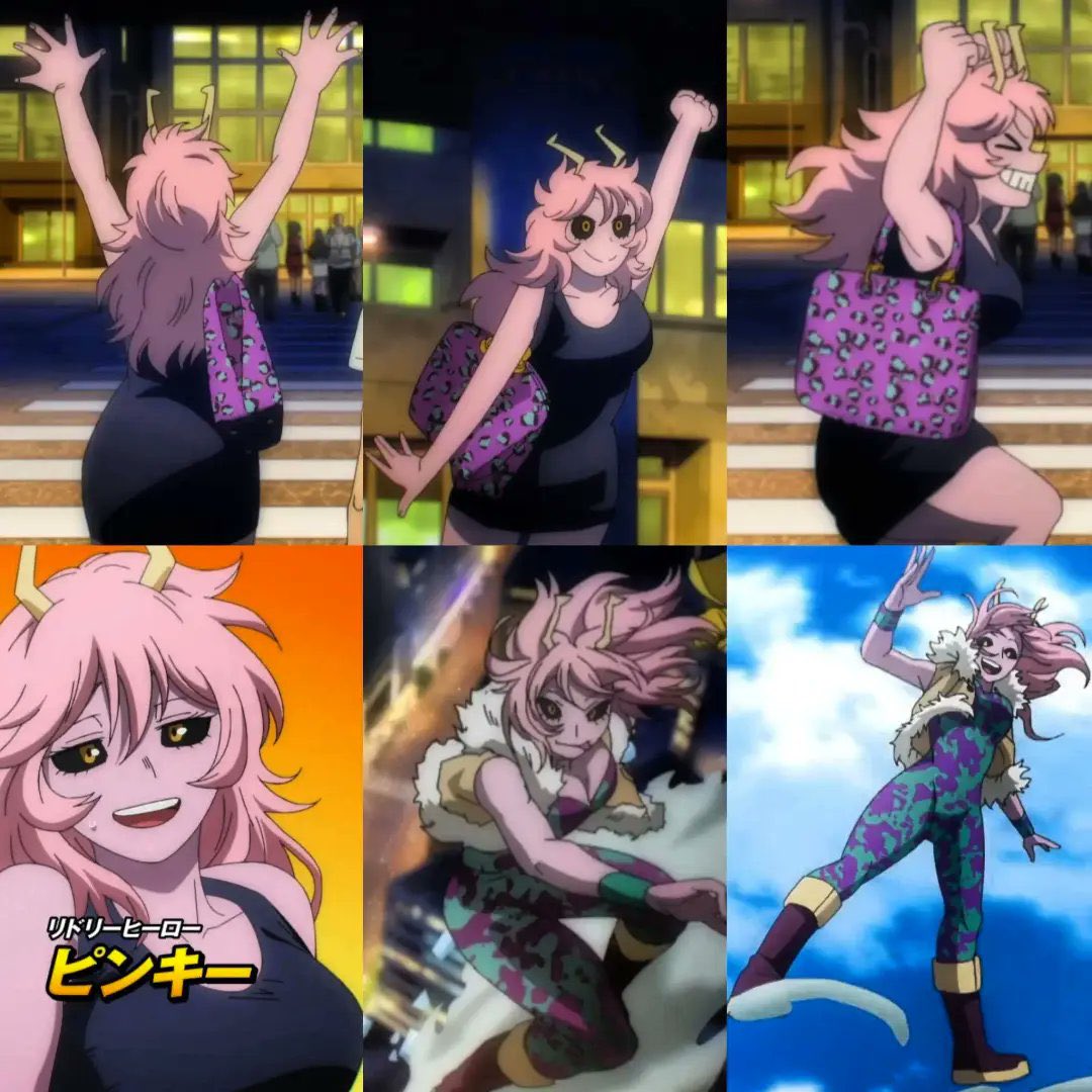 wonderinganime's tweet photo. Is Mina a Top 5 My Hero Academia character? https://t.co/C77KozHvAM