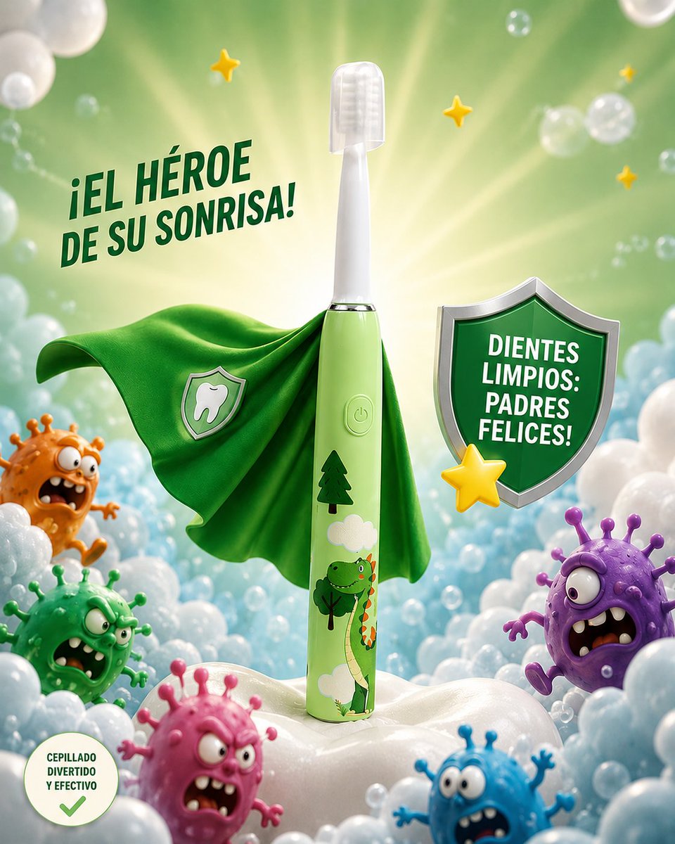 TuKooltech's tweet photo. Nuestros cepillos eléctricos para niños combinan un diseño divertido con un cepillado suave y eficaz, ayudando a que los pequeños disfruten cuidar sus dientes todos los días.   
https://t.co/LHtqZhKHXP https://t.co/19Ykl6V6Om https://t.co/AUN6G44qwx https://t.co/bAZodLyMYi