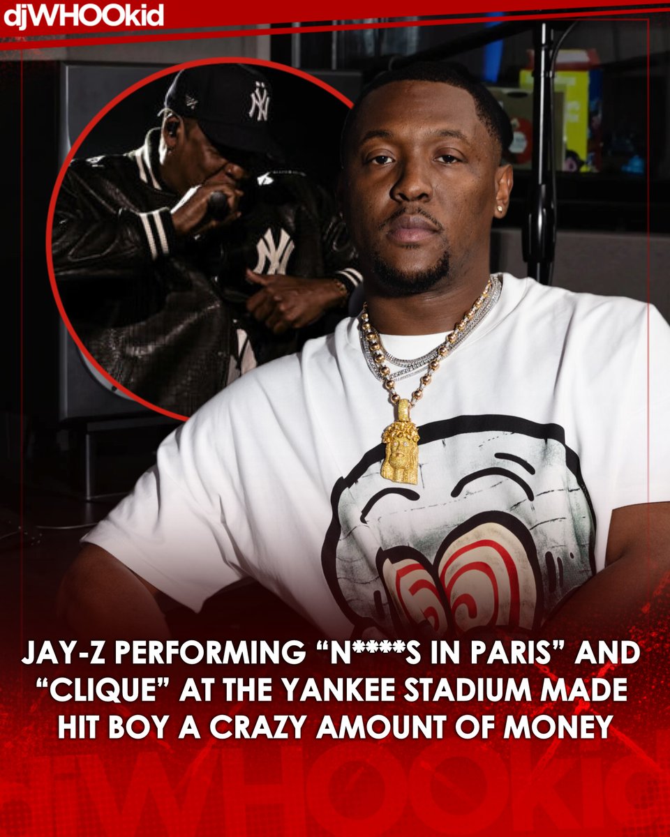 DJWhooKid's tweet photo. “KEEP BUILDING YOUR CATALOG!” 🤯🤑🔥

Hit Boy is celebrating Jay-Z even more than Hov himself. 

After Jigga performed the Hit Boy produced hits “N****s In Paris” and “Clique” during the third night of his Yankee Stadium 3 night run, Hit Boy jumped on Instagram showing a crazy amount of cash writing: 

“jay z performed clique and n*ggas in paris last night at yankee stadium. 2 beats i made in my 20s that still pay me to this day. keep hustling young producers.

side bar nyc is super good to me ❤️🥹”