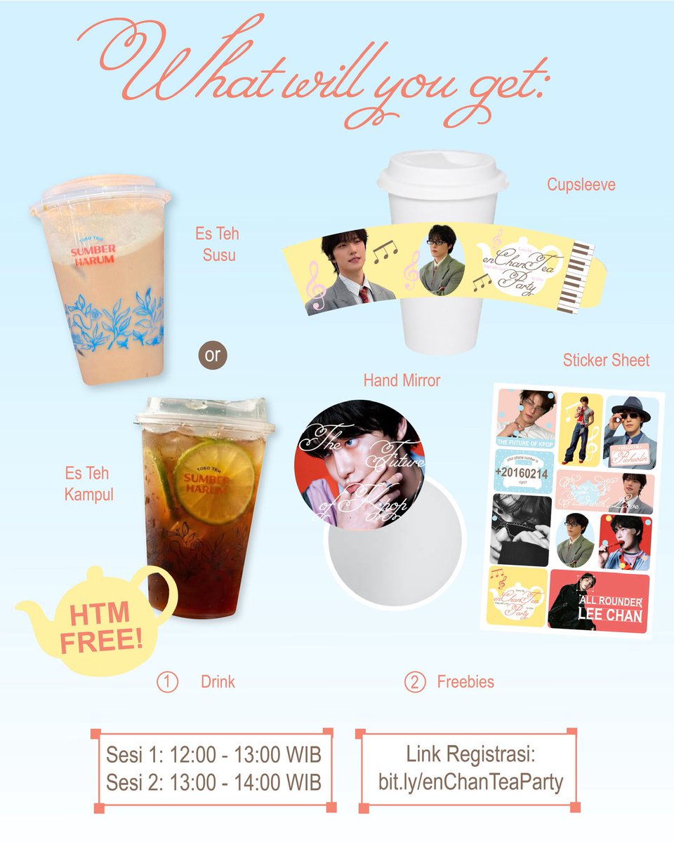 joshuaechan's tweet photo. 𝐞𝐧𝐂𝐡𝐚𝐧𝐓𝐞𝐚 𝐏𝐚𝐫𝐭𝐲🫖
#EverySipFilledWithLoveForDino 🥤

Grab &amp; Go Event by @joshuaechan &amp; @loveisdino 

📅 August 9th, 2026
📍 Toko Teh Sumber Harum Duren Sawit

Registration opens on July 23th, 2026 20:00 WIB
Set your reminder! ⏰

#DINO #SEVENTEEN #디노 #세븐틴 https://t.co/r2b6lW3Ugv