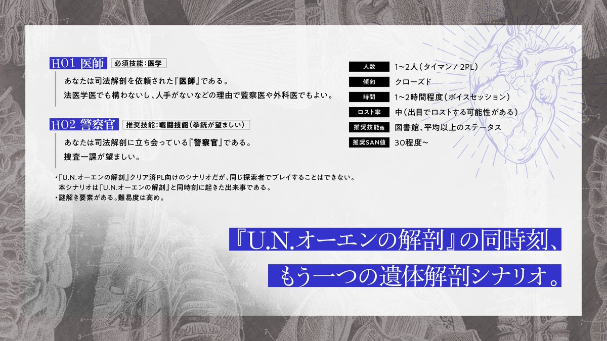 hhhhhoneycomb's tweet photo. 7/31まで『U.N.オーエンの解剖／術式』を限定再公開します。これ以降は再公開するつもりはありませんので、よろしくお願いします。転売、転載、やめてくださいねー。

◆医師×刑事の2PL
◆映画『ジェーン・ドゥの解剖』のオマージュ
◆ボイセ夜1晩
◆無料

https://t.co/n9QMVENvgz https://t.co/qPKlasAoyt
