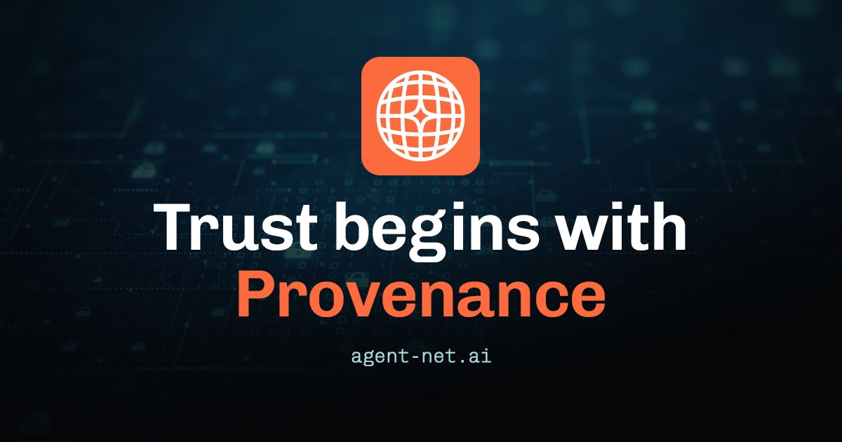 AgentNetHQ's tweet photo. Trust begins with provenance.

- Where did the information come from?
- Can it be verified?
👉 https://t.co/TQwrptmo9S

#AIInfrastructure #AgenticAI https://t.co/AJhALuSGX0