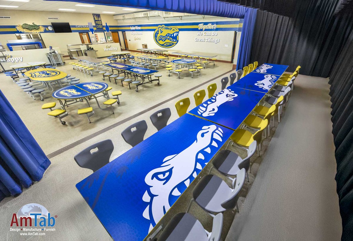 AmTab's tweet photo. Creating a Cafeteria With Character 👏

A cafeteria should feel like more than a place to eat. It should reflect the identity, pride, and energy of the entire school community.

Turn your cafeteria into a space students are proud to call their own. Let’s start the conversation. https://t.co/f3O6w6tLOt