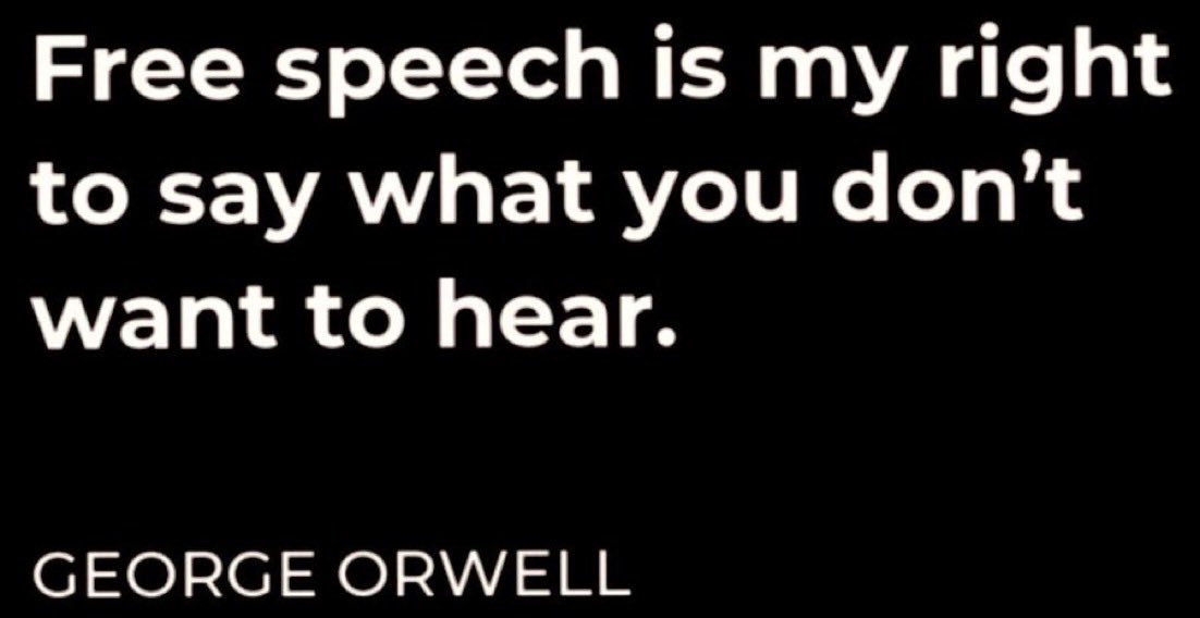 Dogetothemoon's tweet photo. @elonmusk Free speech is my right to say what you don’t want to hear. https://t.co/m1zE7TVOVt