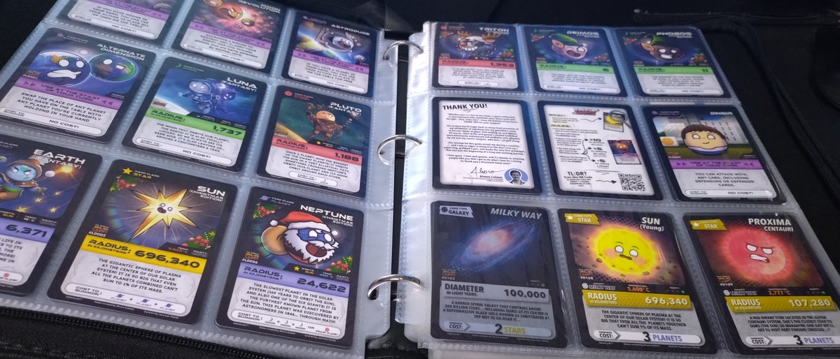 Sippar's tweet photo. My SolarCards 2nd Edition finally arrived! 🪐✨

Direct from the "Astrodude: A SolarBalls Movie" Kickstarter—backed under the Mr. ROTSAR tier! 😎💼

Looking through these cards is pure joy. Huge thanks to the team! 🙌 #SolarBalls #SolarCards #Astrodude https://t.co/CiAHGBvzdw