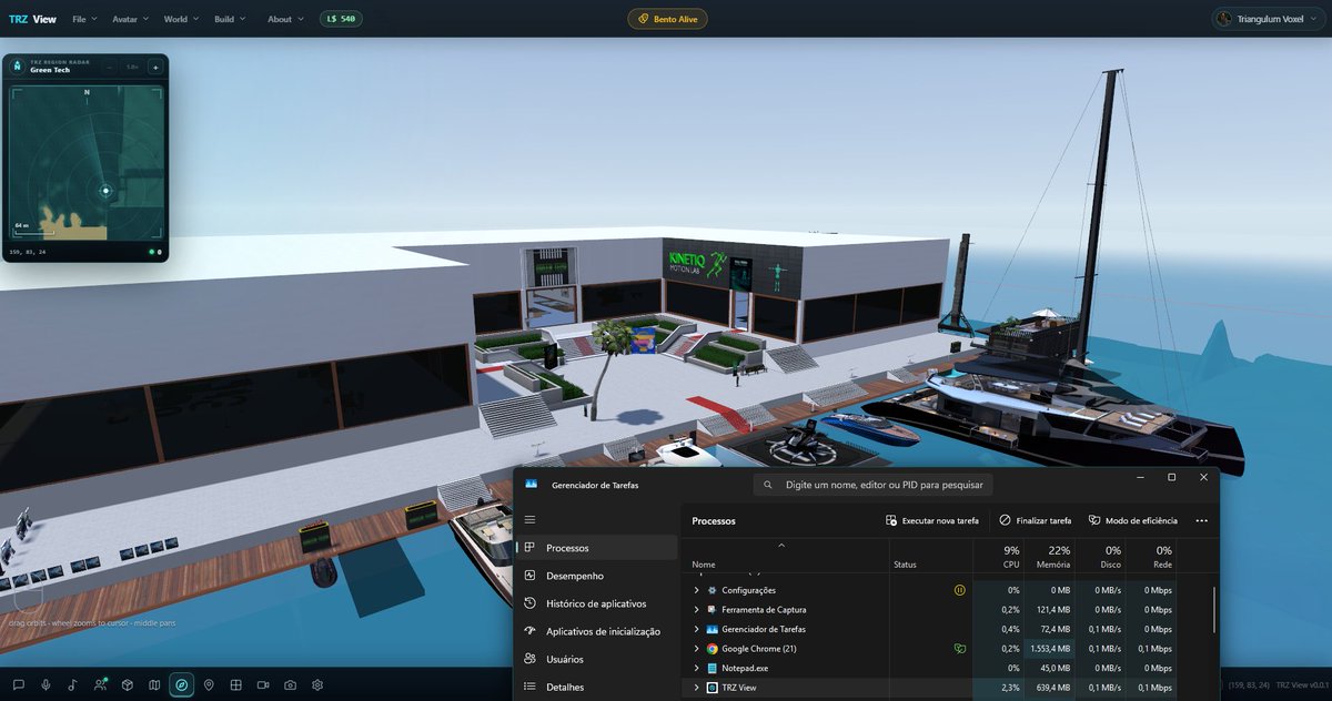 GreenCloudSL's tweet photo. TRZ View - development update 🛠️

Same Second Life. Completely new engine.

Tech specs, updates &amp; Discord https://t.co/6ID4hqJAHx

TRZ View is an independent project by Green Tech / Thirdrez - not affiliated with or sponsored by Linden Lab.

#SecondLife #TRZView #Thirdrez https://t.co/41RZjEijHo