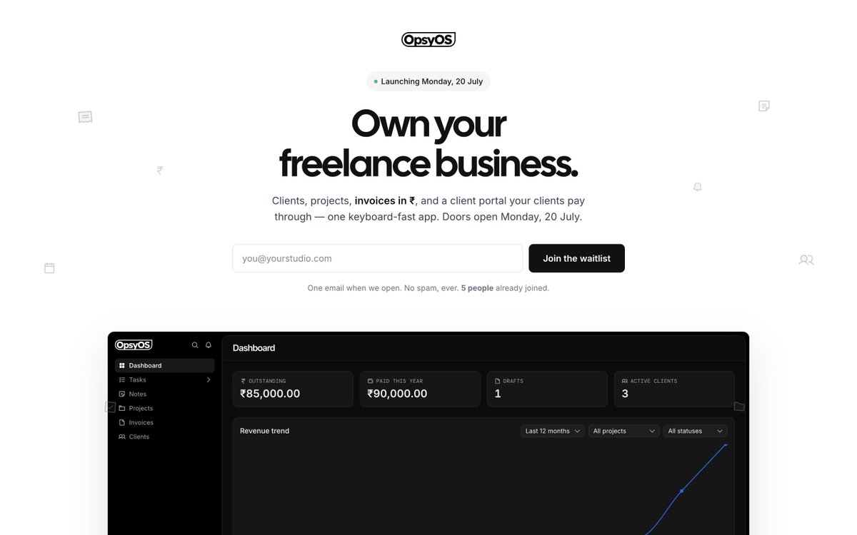 Opsyhere's tweet photo. Join waitlist guys. releasing on mondayy. https://t.co/MI9A8IC3ex