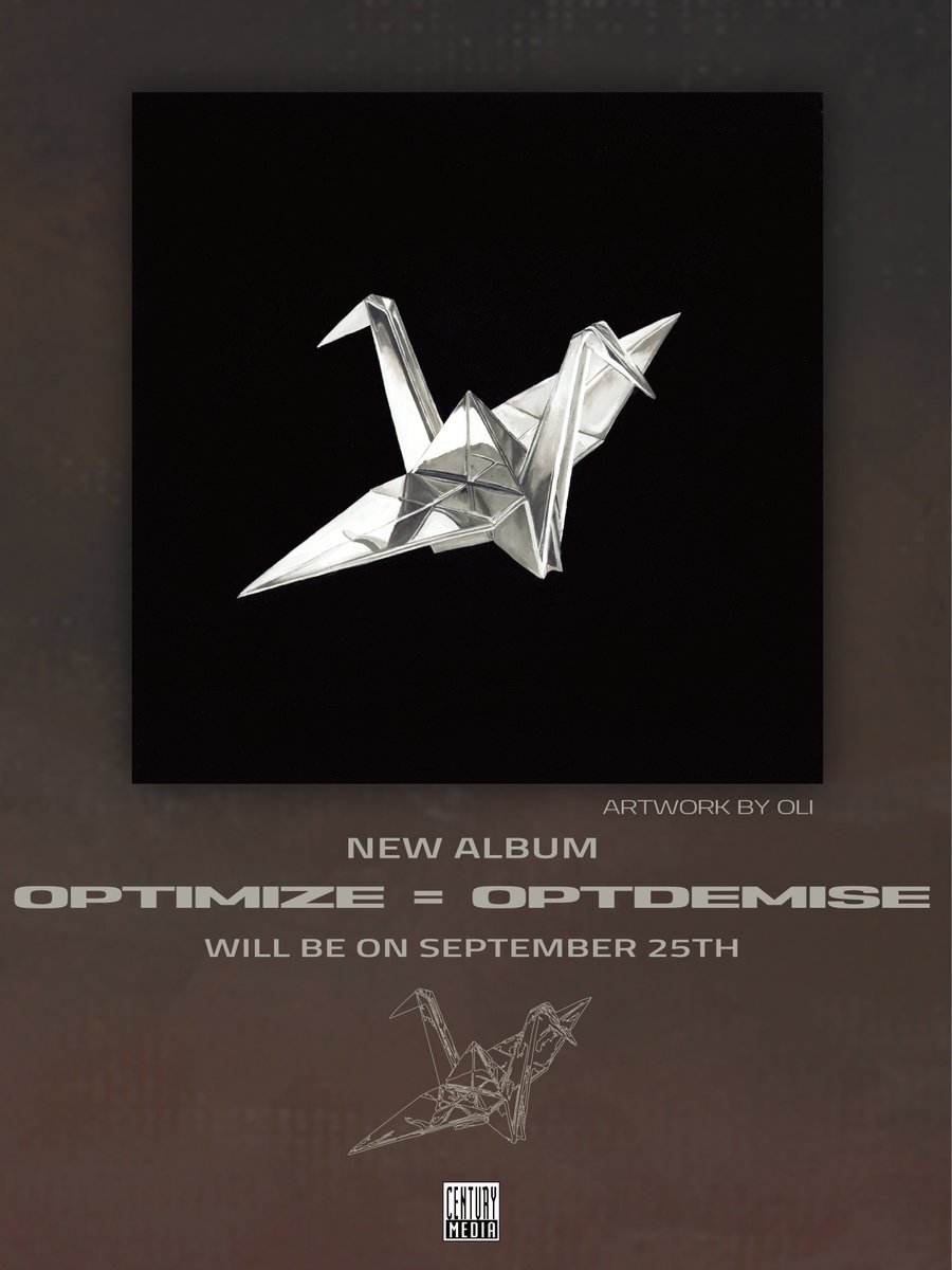 coldrain_jp's tweet photo. ⚠️NEW ALBUM⚠️

"OPTIMIZE = OPTDEMISE"
NEW ALBUM WILL BE OUT ON SEPTEMBER 25TH 2026.

PRE-ORDER NOW
🔗https://t.co/Md5uPndeBk

#coldrain https://t.co/OIipeBxOGG