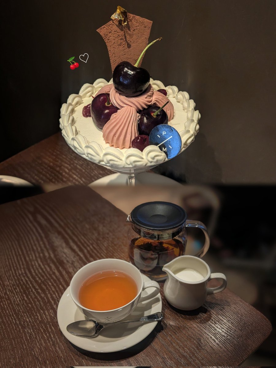 lrm04__'s tweet photo. 📍PIERRE MARCOLINI　ピエールマルコーニ(銀座)

期間限定のさくらんぼパフェ🍒♡ https://t.co/iZhAd4hfGv