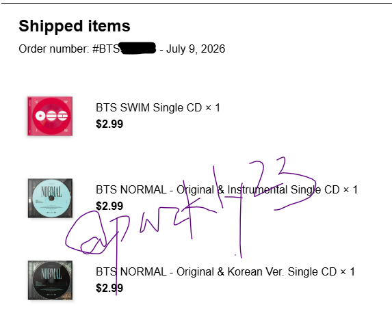 ParkLY23's tweet photo. Got notice that my #BTS_NORMAL CDs shipped from the US BTS Store.
US/PR ARMY, pls BUY NOW if you're able. The must ship out by 7/20 in order to count for the debut week.
https://t.co/rnvXea4bfQ https://t.co/UWu4AG15SA