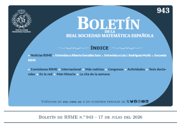 RealSocMatEsp's tweet photo. Es viernes, día de #Boletín #RSME #943
➡️ Entrevistamos a Alberto González Sanz, Premio José Luis Rubio de Francia 2025.
➡️ También hablamos con Luis J. Rodríguez Muñiz, Pdte. del comité organizador del X Encuentro Ibérico RSME-SPM.
Y mucho más!
https://t.co/jWD5zYlMxy https://t.co/9FdisOGOWo