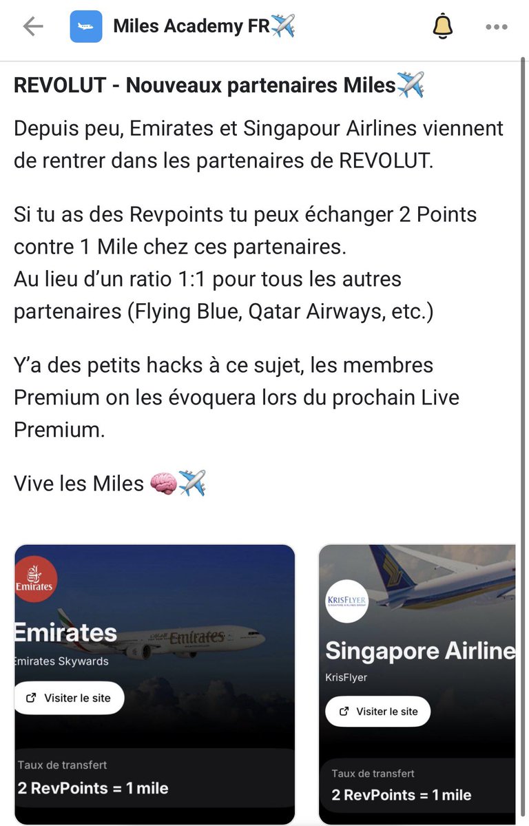 floxplore's tweet photo. Je l’avais annoncé y’a 5 mois 🤷🏾♂️
Et c’est désormais possible !
Emirates vient d’entrer dans le game des Miles REVOLUT.
Plus d’infos dans l’espace gratuit de la Miles Academy : https://t.co/CyisxHRcib
#finance #voyage #emirates #miles #revpoints https://t.co/AilqgxXos9