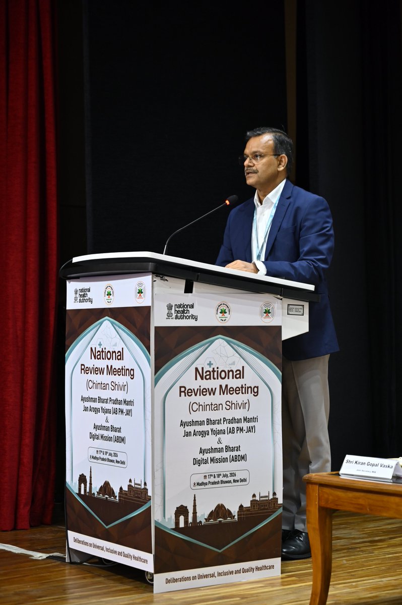 AyushmanNHA's tweet photo. #NHAPressRelease
Centre and States Chart Roadmap for the Next Phase of Ayushman Bharat #PMJAY and #ABDM at NHA National Review Meeting (Chintan Shivir)

The Meeting was inaugurated by Union MoS (IC), @moayush and Union MoS, @MoHFW_INDIA, Sh. @mpprataprao.

https://t.co/v4RYLSlQfS https://t.co/JgqDwH6aAg