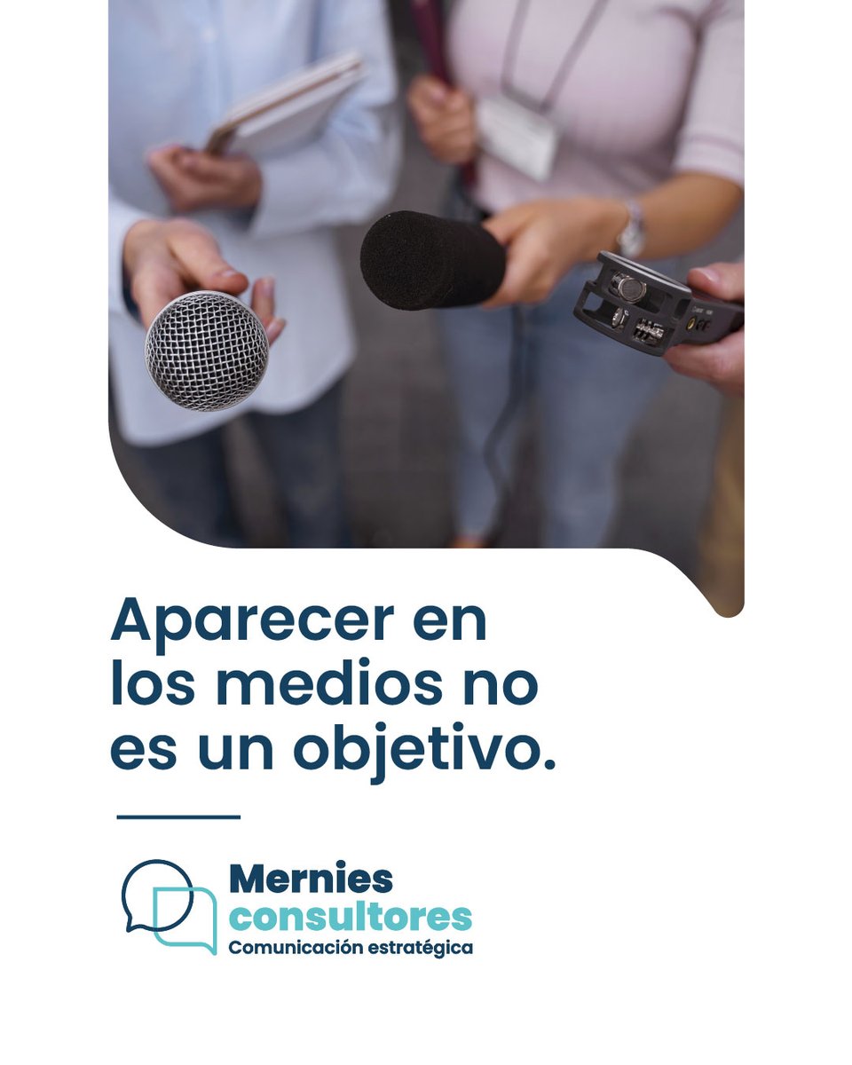 MerniesConsult's tweet photo. Aparecer en medios no es un objetivo en sí mismo.
Es una consecuencia.
Cuando se busca visibilidad sin contenido relevante, el resultado es débil. Y a veces, contraproducente.
La presencia en medios funciona cuando hay algo claro y oportuno para decir.
#MerniesConsultores https://t.co/M5wQsKDzJM
