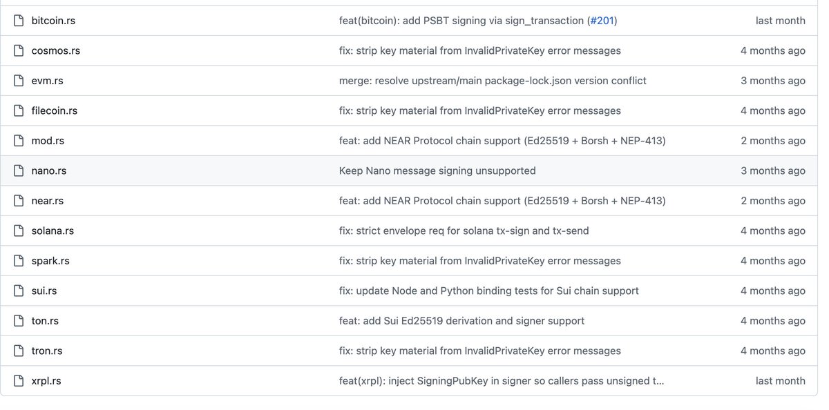 GirardGabriel5's tweet photo. nano:native 

 /1 Nano is integrated to Open wallet standard from @moonpay. Every chain on this list has a similar NPM graph, or at least : TON, TRON, SUI. Now, that doesn't explain why Mina-signer is tied to those crypto NPM, but not integrated to Open wallet standard. https://t.co/uWnNILAwWW