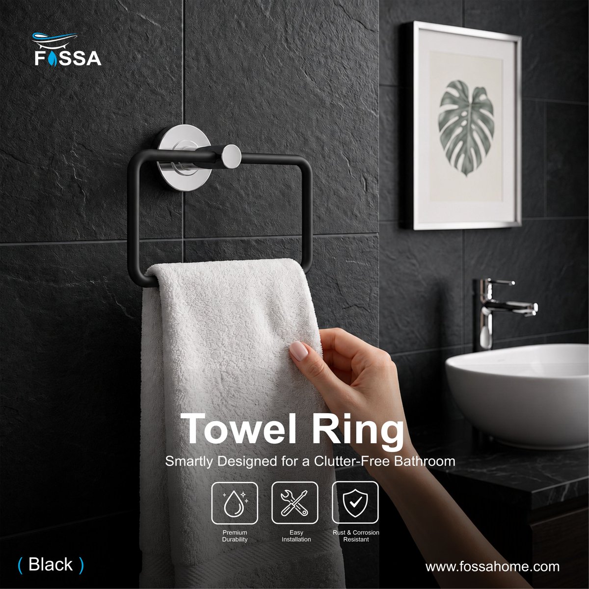 fossahome's tweet photo. ✨ Upgrade your bathroom with the Fossa Square Towel Ring 🚿Premium design, easy installation &amp; a rust-resistant finish for a clutter-free bathroom.Available in 4 Colors: 🤍 White | 🟡 Gold | 🌹 Rose Gold | ⚪ Silver🛒 
#FossaHome #BathroomFittings #LuxuryBathroom https://t.co/BZ1padWHs9