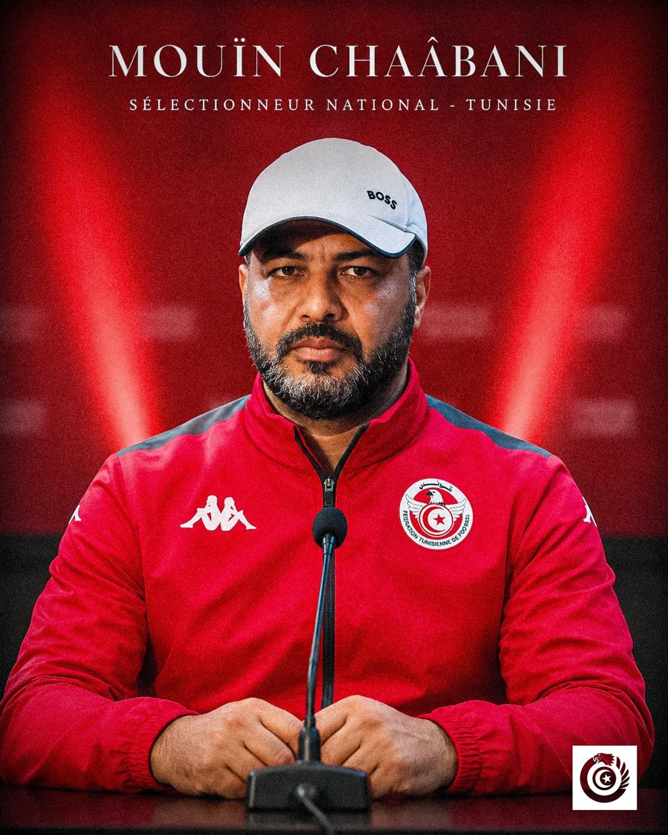 NoussourTN's tweet photo. 🚨 OFFICIEL : MOUÏN CHAÂBANI EST LE NOUVEAU SÉLECTIONNEUR DE LA TUNISIE ! 🇹🇳🦅 https://t.co/LMufbIH6qd