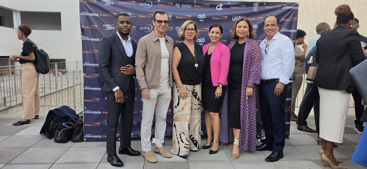 freebalance's tweet photo. Day 2 of the Lusofonia Women in Tech Summit 2026: Manuel Schiappa Pietra delivered the institutional opening address at TechPark Praia before joining a panel on universities, government and industry driving innovation across the Lusophone world. 

#LusofonSummit2026 #FreeBalance https://t.co/j68I6ygClM